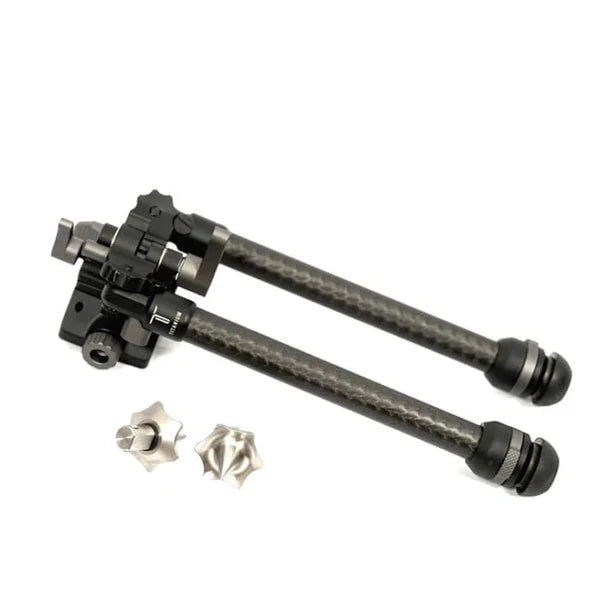 Carbon Fibre Bipod with standard and spike feet