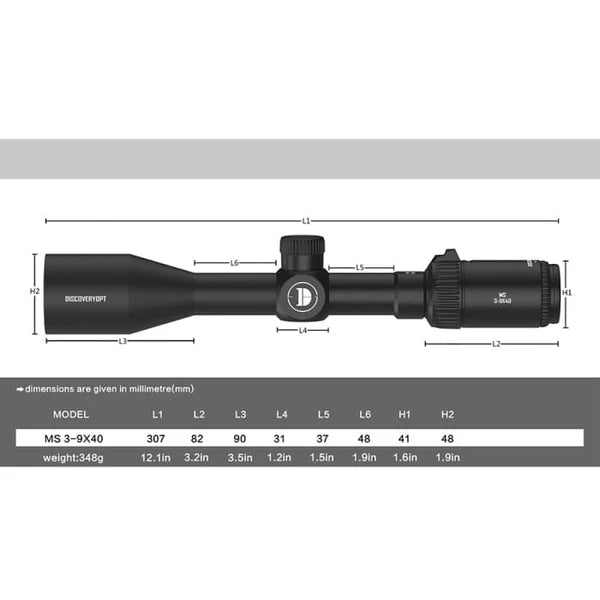 Discovery MS 3-9X40 scope