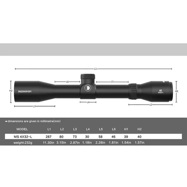 Discovery MS 4x32 L scope