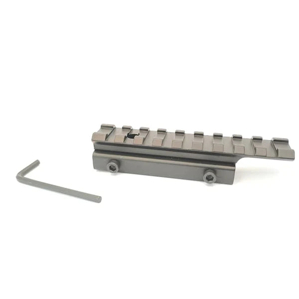 Dovetail to Picatinny Rail Adapter, 100mm