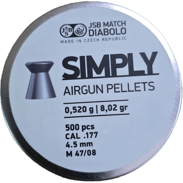 JSB 4.5mm Simply Pellets - 8.02gr/500Pcs