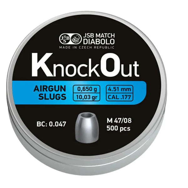 JSB Knock Out Airgun Slugs .177/4.51 10.03gr