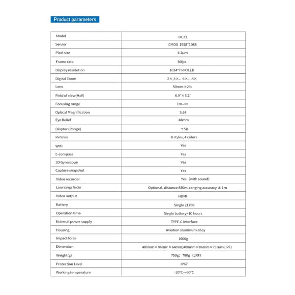 NNPO Digitial Night Vision Scope / Camera (DC23-LRF)